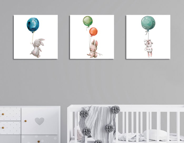 Wallity FAH11 Conjunto de 3 Cuadros Decorativos sobre Lienzo Multicolor de 30 x 30 cm Wallity FAH11 Conjunto de 3 Cuadros Decorativos sobre Lienzo Multicolor de 30 x 30 cm